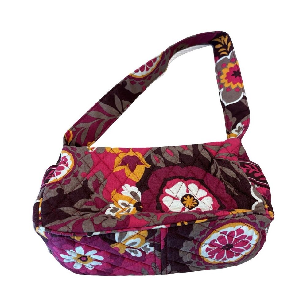 Vera Bradley Carnaby Retired Pattern Shoulder Bag Fuschia Pink Flower Excellent